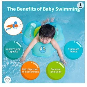 Baby Inflatable Baby Swim Float Children Waist Ring Inflatable Pool Floats sz L